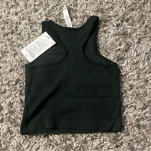 Lululemon ebb to street cropped tank legacy green size 4 - Picture 5 of 6